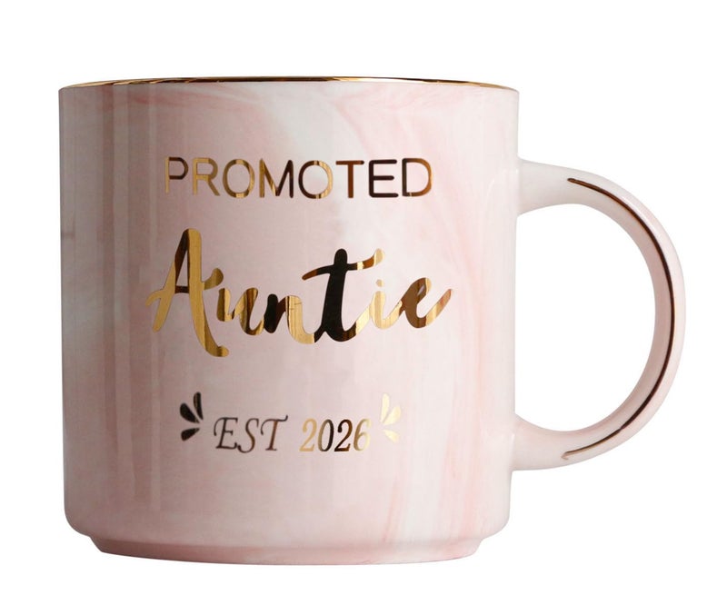 Mecai New Aunt Gifts First Time 2026-Promoted To Aunt 2026 Coffee Mug-Baby Reveal Gift Ideas For Sister-New Mommy To Be Gift Idea For Aunties - Image 1